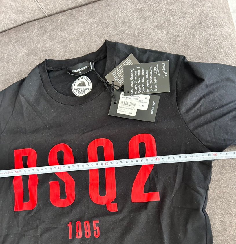 DSQ2 Siyah Baskılı Erkek Tişört - Görsel 5