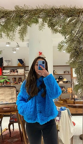 Zara mavi kürk