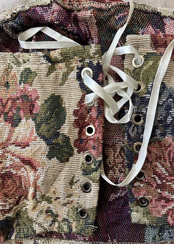 Çiçek Desenli Çok Renkli korse - Görsel 3