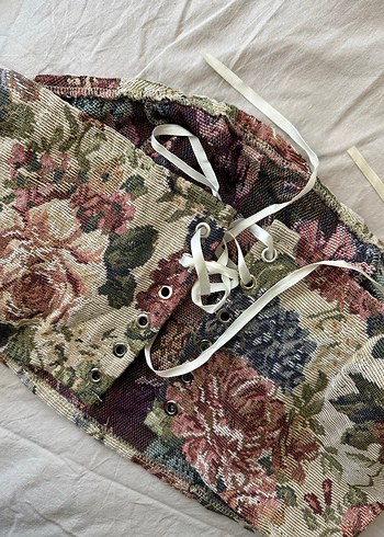 Çiçek Desenli Çok Renkli korse - Görsel 4