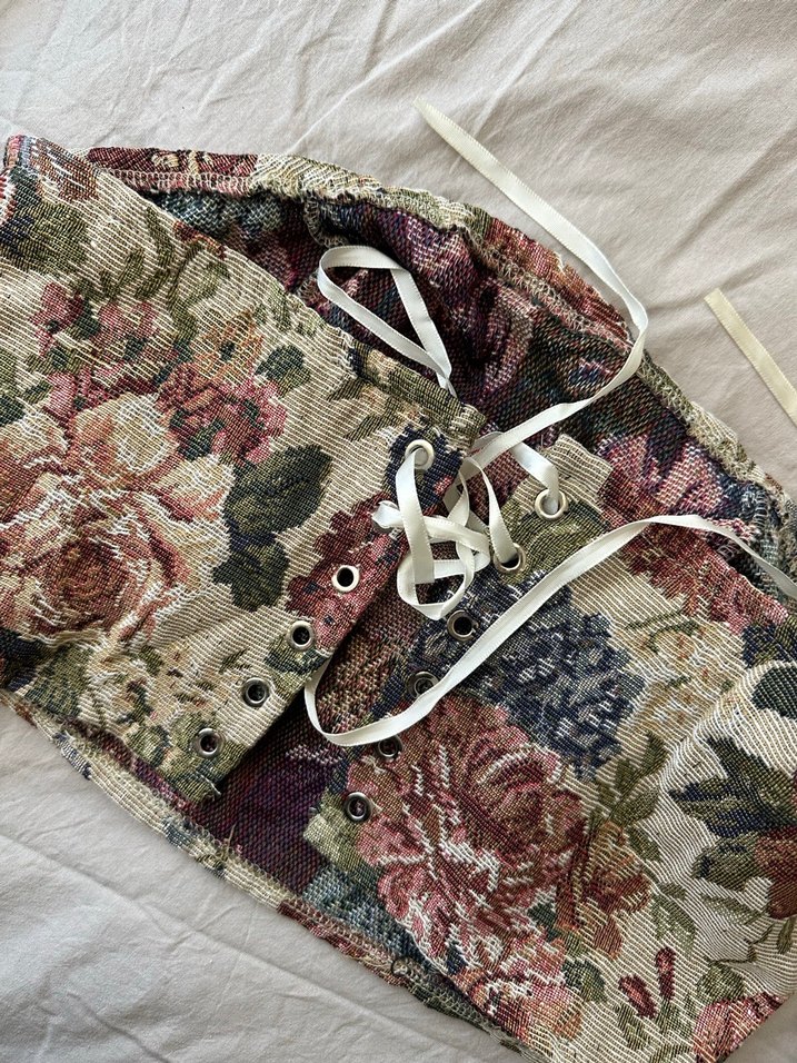 Çiçek Desenli Çok Renkli korse - Görsel 4