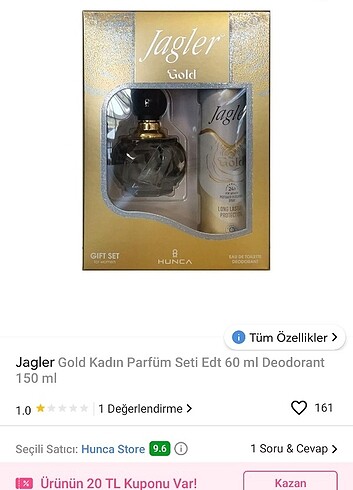Beden Jagler gold bayan set