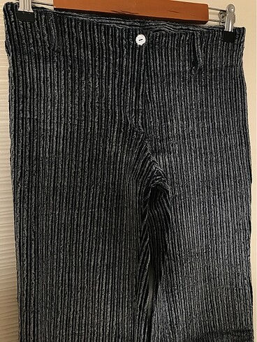 Mango Lacivert çizgili pantolon