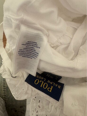 24-36 Ay Beden beyaz Renk Ralph Lauren kız çocuk elbise