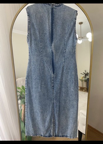 Trendyol & Milla Zincir Detaylı Uzun Denim Elbise