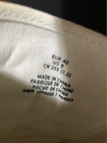 40 Beden H&M Beyaz Ayakkabı