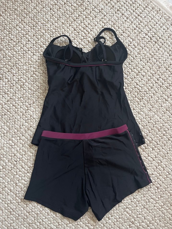 Puantiye Desenli Siyah Kemerli Mini Mayo - Görsel 2