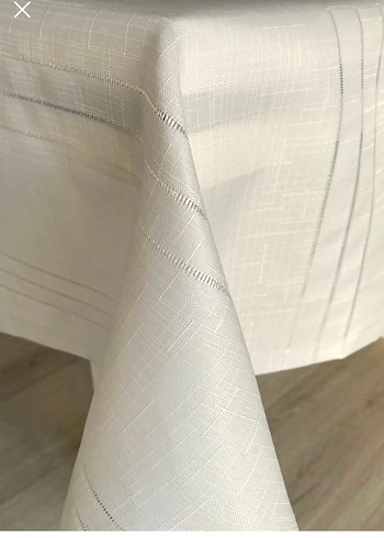 Modern Klasik Beyaz Masa Örtüsü - Görsel 2