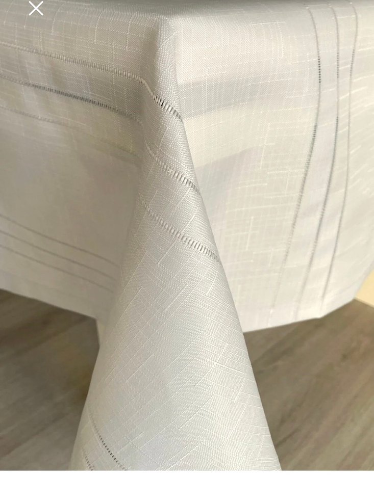 Modern Klasik Beyaz Masa Örtüsü - Görsel 2