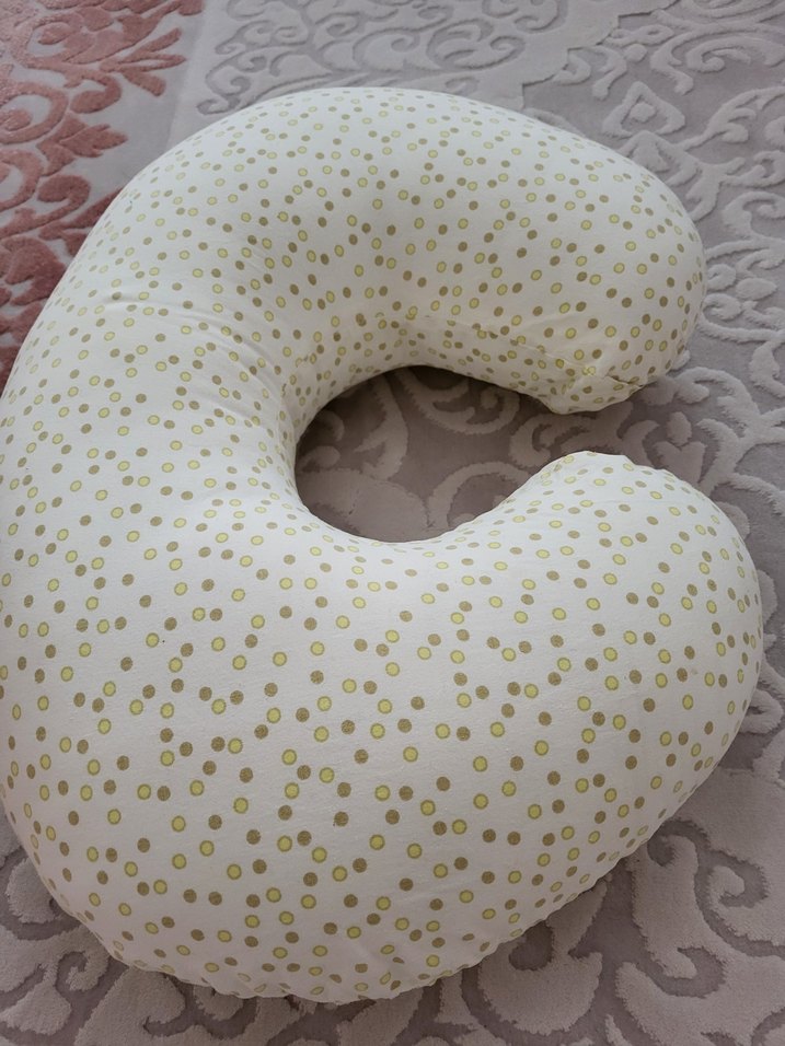 Nakışlı Beyaz Emzirme ve Hamilelik Yastığı - Görsel 3