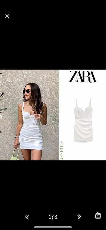 Zara korse elbise