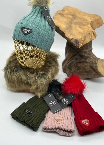 Beyaz Kürklü Kadın Bere - Görsel 9