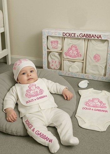 Moschino Bebek Hastane Kıyafeti Pembe - Görsel 2