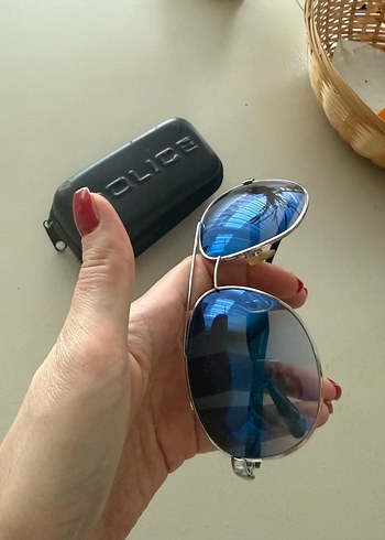 Metal Çerçeveli Mavi Güneş Gözlüğü - Görsel 5