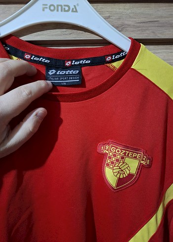 Kırmızı Sarı Erkek Spor Tişört Göztepe antrenman üstü - Görsel 3