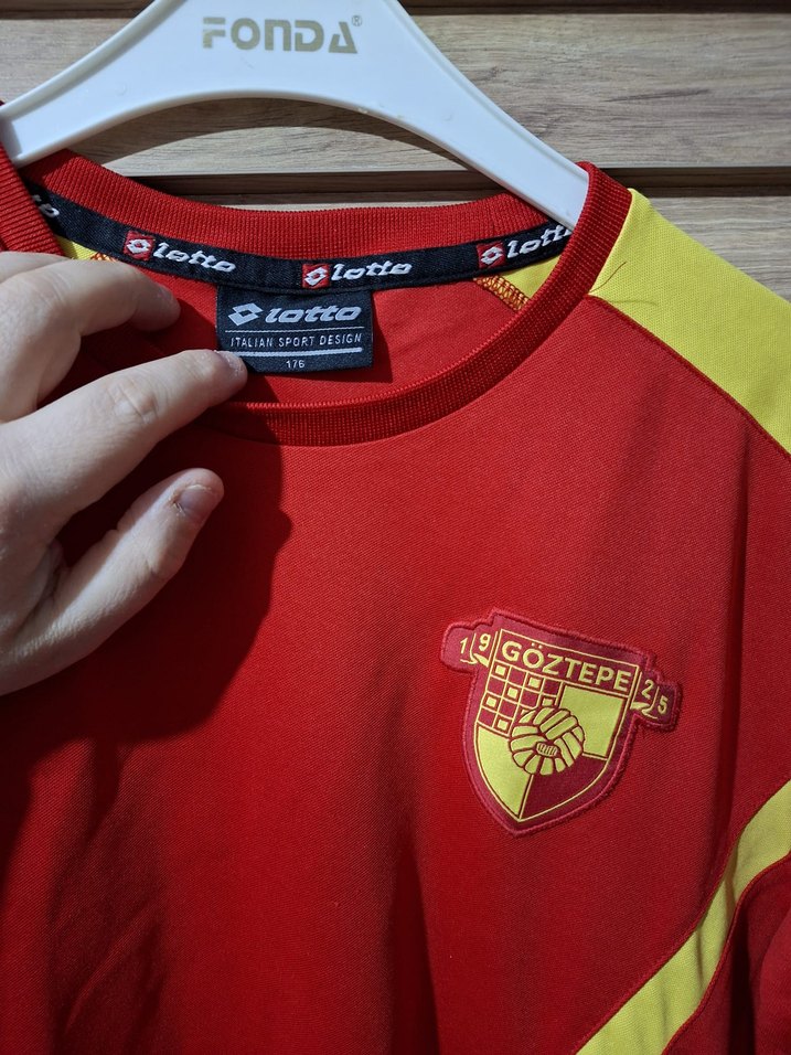 Kırmızı Sarı Erkek Spor Tişört Göztepe antrenman üstü - Görsel 3