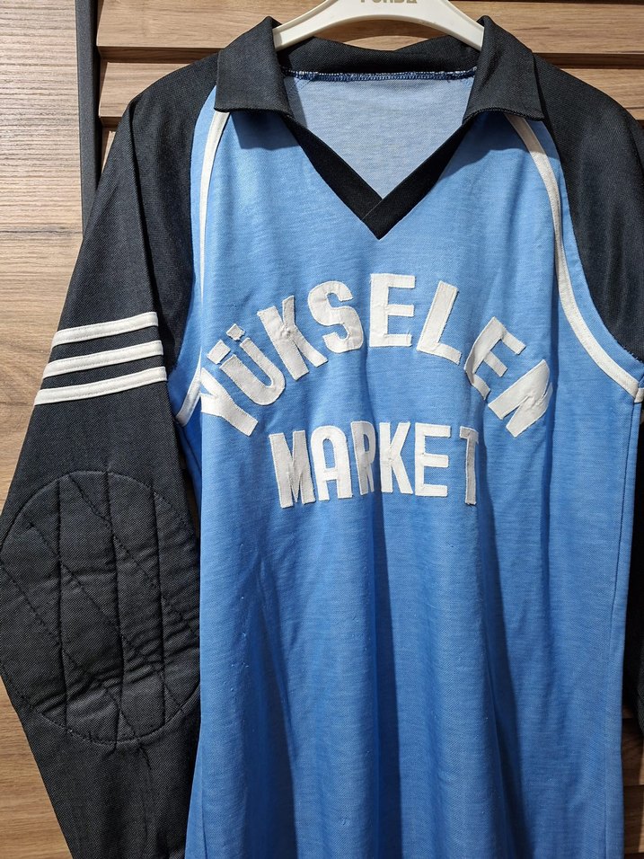 Mavi Gri wintage kaleci maç forması - Görsel 3