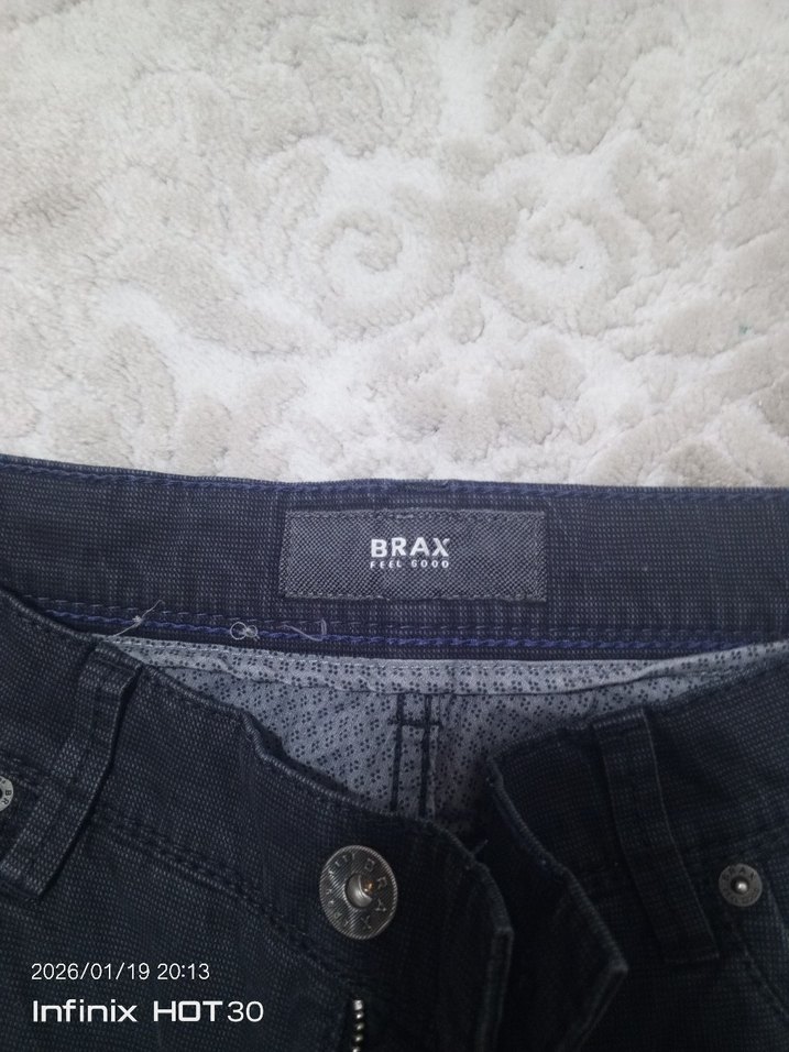 Gri Baskılı Fermuarlı Erkek Dar Kesim Kot - Görsel 4