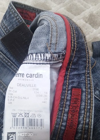 Pierre Cardin Deauville Erkek Jean W34/L30 - Görsel 3
