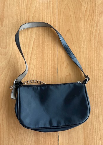 Zincir Detaylı Siyah Deri Kadın Çanta - Görsel 2