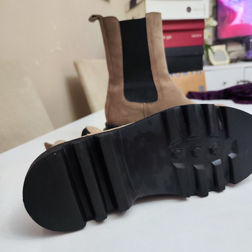 Bej Süet Kadın Erkek Platform Bot - Görsel 3