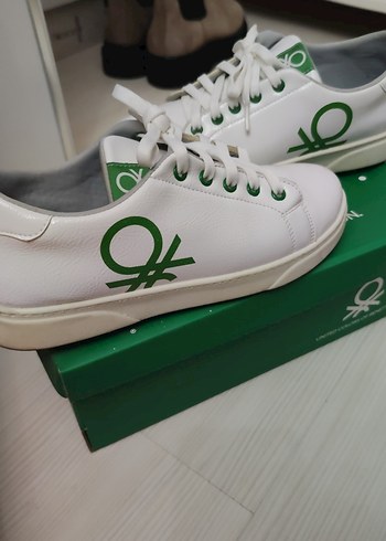 United Colors of Benetton Beyaz Sneaker Kadın - Görsel 2