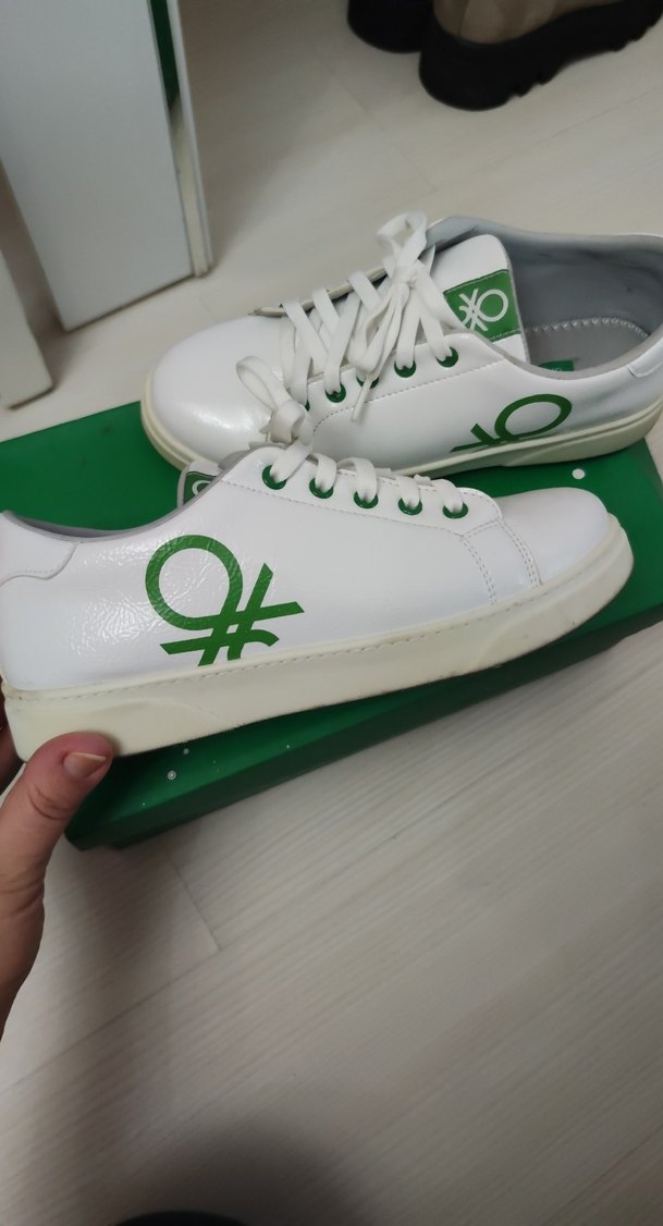 United Colors of Benetton Beyaz Sneaker Kadın - Görsel 4