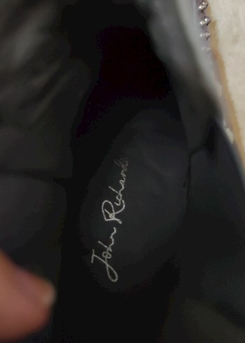 Gri Çivili Rock Punk Platform Botlar - Görsel 8