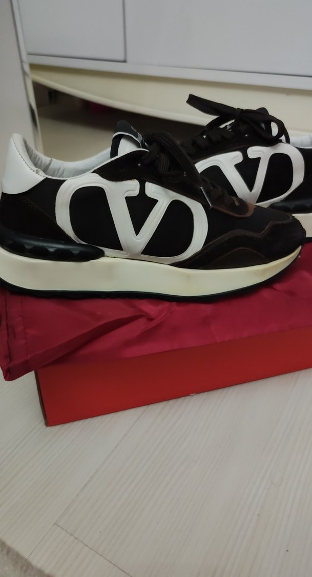 Siyah Baskılı Erkek Spor Ayakkabı Velcro - Görsel 2