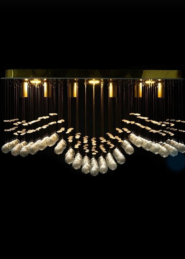 Kristal taşlı gösterişli sıfır avize  - Görsel 3