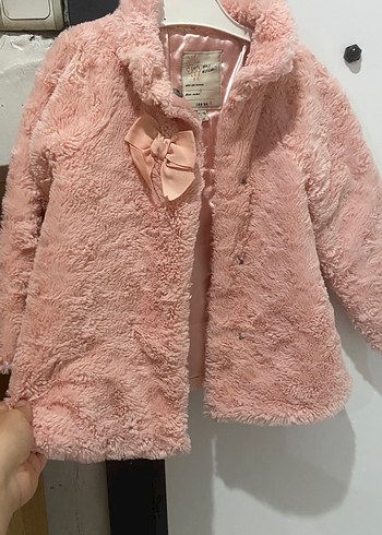 Pembe Kürklü Kız Çocuk Mont - Görsel 4