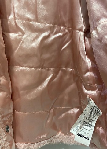 Pembe Kürklü Kız Çocuk Mont - Görsel 5