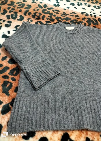 Gri Örgü Kadın Kazak - Görsel 4