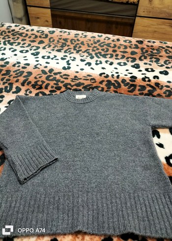 Gri Örgü Kadın Kazak - Görsel 5