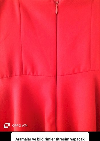 Kırmızı Mini Straplez Volanlı Elbise - Görsel 4