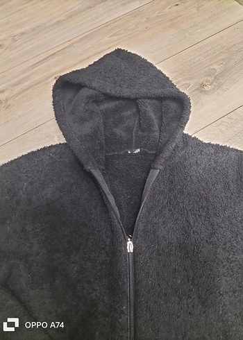 Kapitone Siyah Kadın Kapüşonlu Ceket - Görsel 3