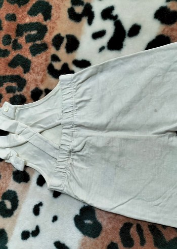 Beyaz Kız Çocuk Baskılı Tulum - Görsel 2