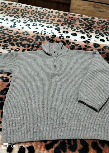 Gri Balıkçı Yaka Örgü Kadın Kazak - Görsel 2