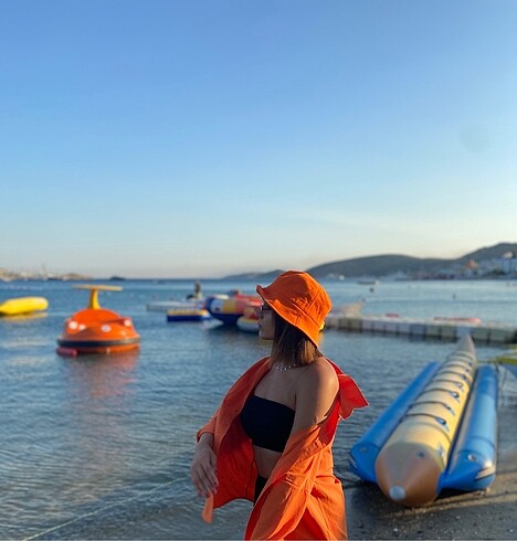38 Beden turuncu Renk Happiness marka Turuncu gömlek