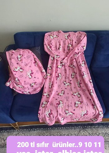 Kız Çocuk Pembe Baskılı elbise