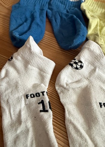 Çocuk Çok Renkli Düz Çorap Seti, 16 çift temiz - Görsel 7