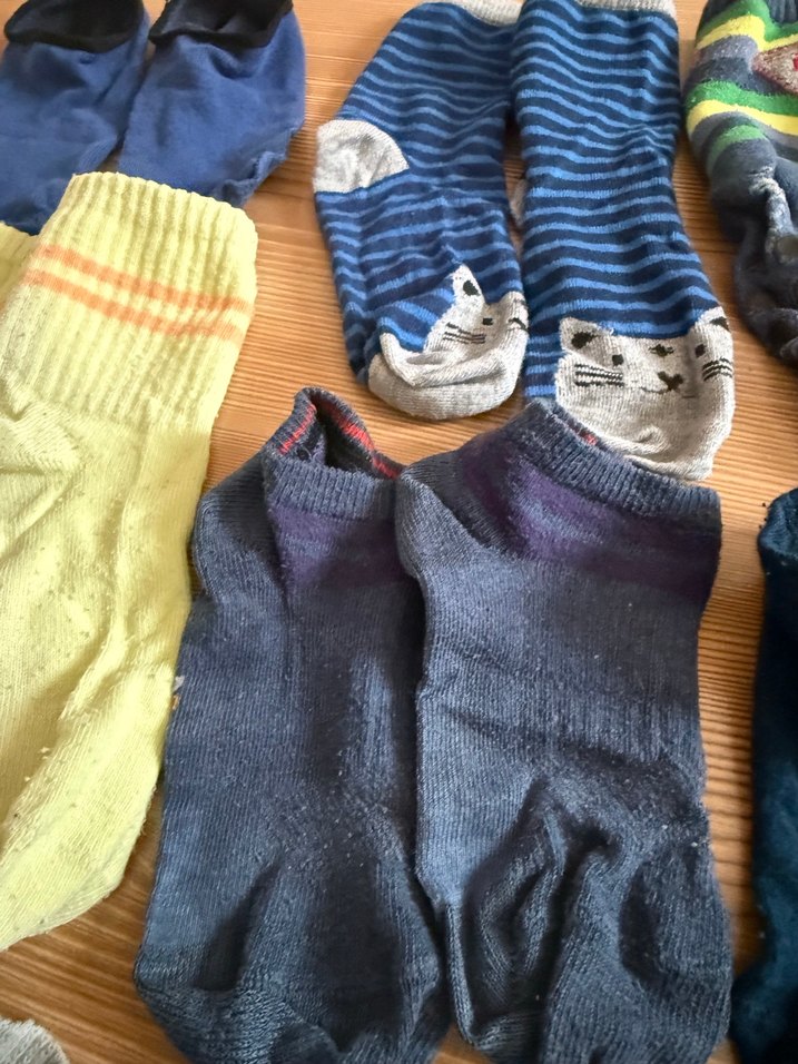 Çocuk Çok Renkli Düz Çorap Seti, 16 çift temiz - Görsel 5