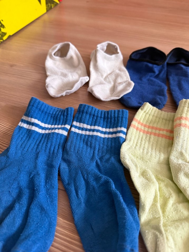 Çocuk Çok Renkli Düz Çorap Seti, 16 çift temiz - Görsel 4