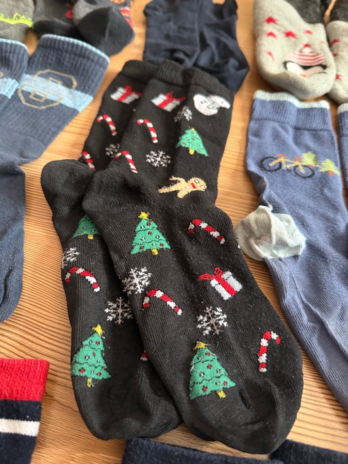 Çocuklar için Renkli Desenli Çorap Seti 15 çift - Görsel 2