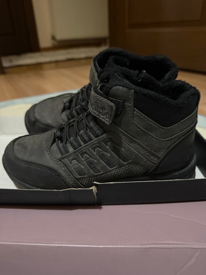 BLACKSEA marka Ortopedik Kaymaz Taban İçi kürklü Kışlık Çocukbot - Görsel 2