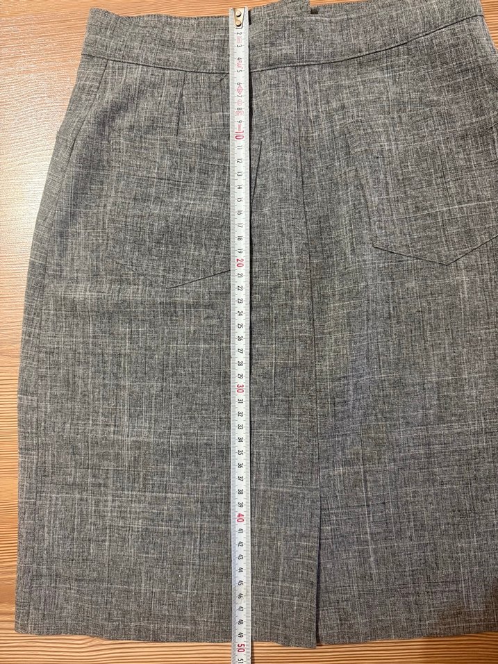 Gri Midi Kalem Etek 34 beden - Görsel 3