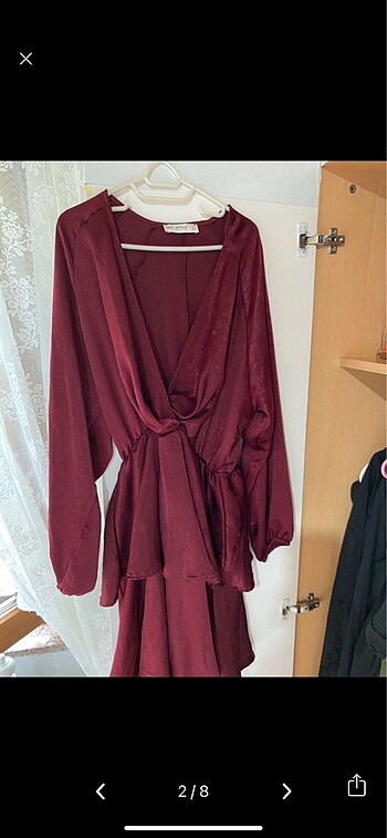 Diğer bordo elbise