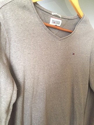 s Beden gri Renk Tommy Hılfıger American Brand Kazak