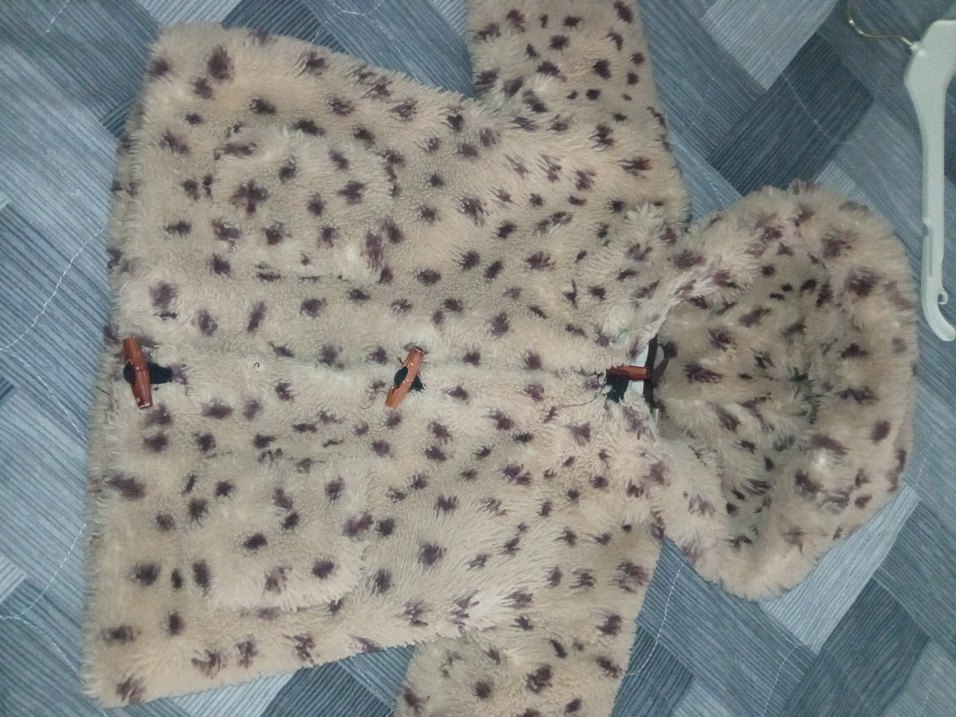 Kahverengi Kapüşonlu Kürk Detaylı Kız Mont - Görsel 5