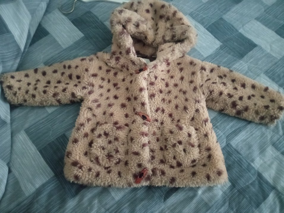 Kahverengi Kapüşonlu Kürk Detaylı Kız Mont - Görsel 2